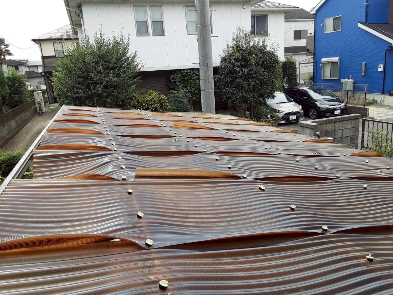 全体の歪みと素材の疲労